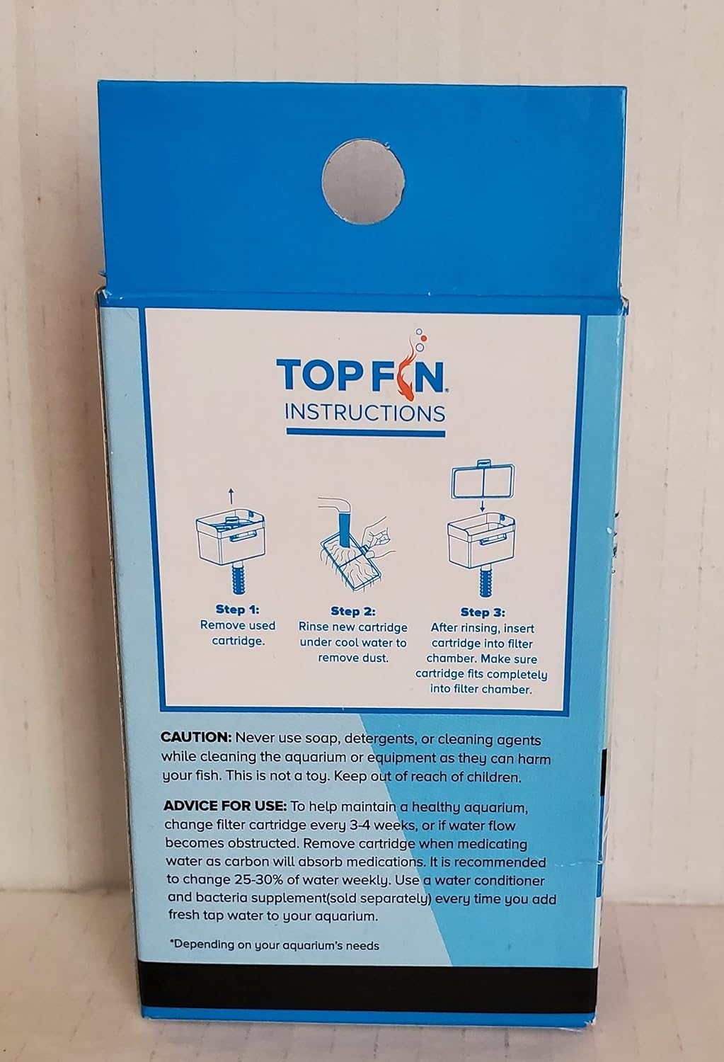 Top Fin EF-S Element Filter Cartridge 3 Month Supply 2.1 in X 3.7 in